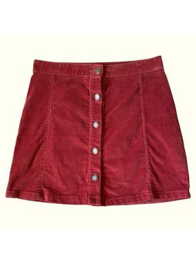 In Extenso Corduroy Button Front Mini Skirt Size 38 (US 6)